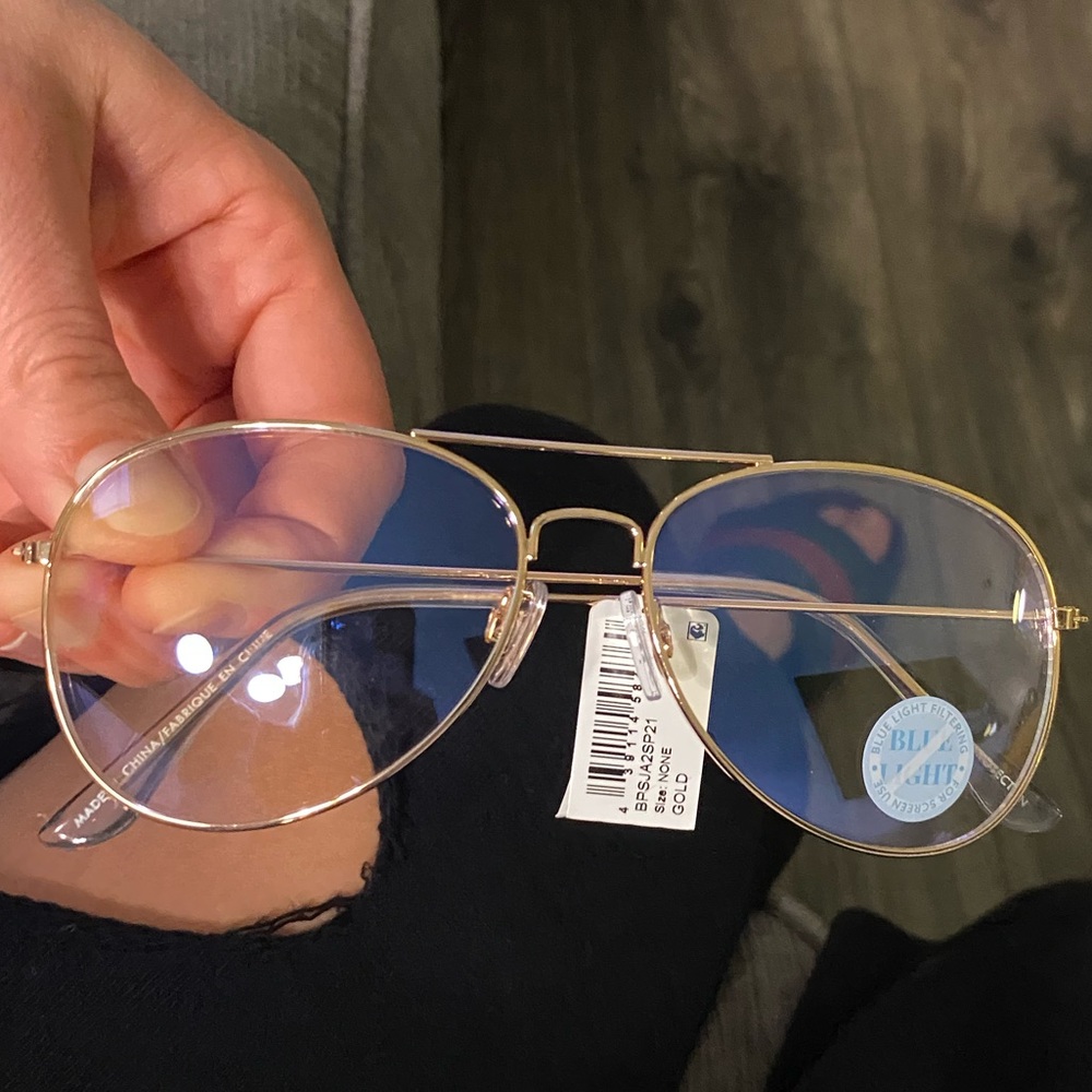 Nordstrom Blue Light Gold Rim Aviators